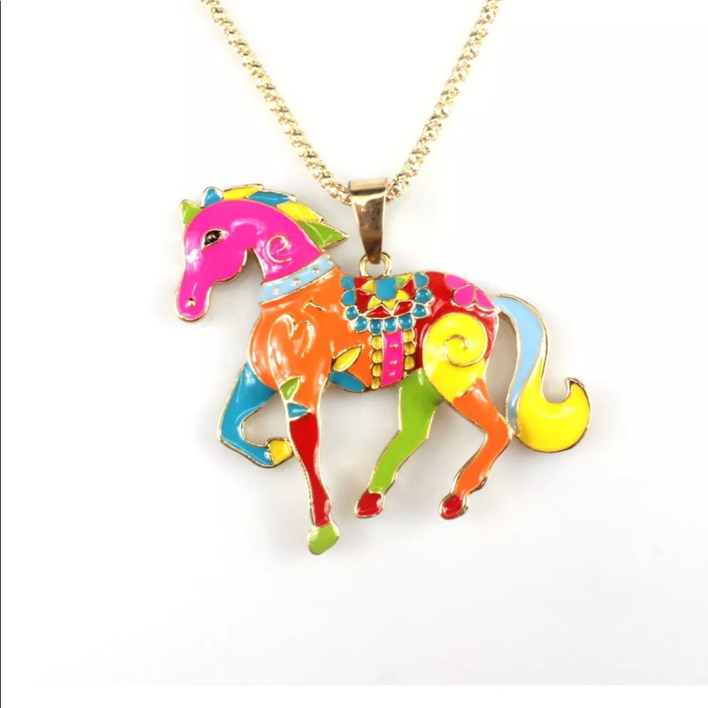 Colorful Horse Necklace